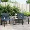 Image de Chaises De Jardin Lot De 2 Gris Bois Vidaxl