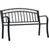 Image de Banc De Jardin 125 Cm Noir Acier Vidaxl
