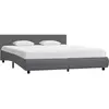 Image de Cadre De Lit Avec Led Sans Matelas Gris Similicuir 180x200 Cm Vidaxl