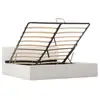 Image de Vidaxl cadre de lit avec rangement hydraulique similicuir 160x200 cm cadre 2 personnes