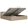 Image de Cadre De Lit Avec Rangement Hydraulique Similicuir 160x200 Cm Vidaxl