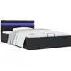 Image de Cadre De Lit À Rangement Hydraulique Sans Matelas Avec Led Noir Vidaxl