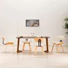 Image de Chaises À Manger Lot De 4 Crème Bois Courbé Et Similicuir Vidaxl