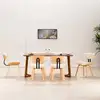 Image de Chaises À Manger Lot De 6 Crème Bois Courbé Et Similicuir Vidaxl