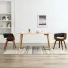 Image de Chaises À Manger Lot De 2 Gris Bois Courbé Et Tissu Vidaxl