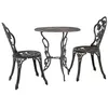 Image de Ensemble de bistro - vidaXL - 47858 - Aluminium coulé - 1 table et 2 chaises - Design élégant