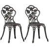 Image de vidaXL Chaises de bistro lot de 2 Bronze Aluminium coulé 47862