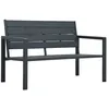 Image de Banc de jardin - vidaXL - 120 cm - PEHD résistant - Aspect bois - 2 personnes