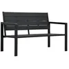 Image de Banc de jardin - vidaXL - 120 cm - PEHD Noir - Design élégant - Résistant aux intempéries