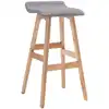 Image de Chaise De Bar Gris Clair Tissu Vidaxl