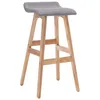 Image de vidaXL Chaise de bar Gris clair Tissu 249575