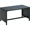 Image de Table Basse Noir 70x40x38 Cm Résine Tressée Vidaxl