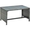 Image de Table Basse Anthracite 70x40x38 Cm Résine Tressée Vidaxl