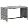 Image de vidaXL Table basse Anthracite 70x40x38 cm Résine tressée 46394