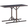 Image de Table De Jardin Marron 110x53x72 Cm Verre Et Résine Tressée Vidaxl