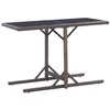 Image de vidaXL Table de jardin Marron 110x53x72 cm Verre et résine tressée
