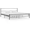 Image de Cadre De Lit Sans Matelas Noir Métal 180x200 Cm Vidaxl