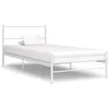 Image de Cadre De Lit Sans Matelas Blanc Métal 90x200 Cm Vidaxl