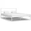 Image de Cadre De Lit Sans Matelas Blanc Métal 140x200 Cm Vidaxl