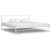 Image de vidaXL Cadre de lit sans matelas et tête de lit blanc métal 160x200 cm 284696