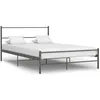 Image de vidaXL Cadre de lit avec tête de lit sans matelas gris 160x200cm métal 286495
