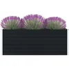 Image de vidaXL Jardinière 160 x 80 x 45 cm Acier galvanisé Anthracite