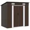 Image de Abri De Stockage Pour Jardin Marron 194x121x181 Cm Acier Vidaxl