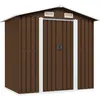Image de Abri De Stockage Pour Jardin Marron 204x132x186 Cm Acier Vidaxl