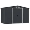 Image de vidaXL Abri de stockage pour jardin Anthracite Métal 257x205x178 cm 47030