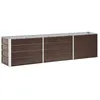 Image de vidaXL Lit surélevé de jardin Acier galvanisé 240x40x45 cm Marron
