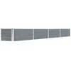 Image de vidaXL Lit surélevé de jardin Acier galvanisé 320x40x45 cm Gris 47052