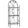 Image de vidaXL Support à plantes 3 niveaux Noir 52x28x128 cm Fer