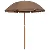 Image de Parasol De Jardin Avec Mât En Acier 180 Cm Taupe Vidaxl