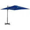 Image de Parasol De Jardin En Porte-à-faux Mât En Aluminium Bleu Azuré Vidaxl