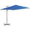 Image de Parasol De Jardin En Porte-à-faux Avec Mât En Acier Bleu Azuré Vidaxl