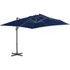 Image de Parasol De Jardin En Porte-à-faux Et Mât En Aluminium Bleu Azur Vidaxl