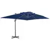 Image de Parasol De Jardin En Porte-à-faux Et Mât En Aluminium Bleu Azur Vidaxl