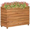 Image de vidaXL Lit surélevé 100x40x72 cm Bois massif de teck et acier 47428