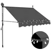 Image de vidaXL Auvent manuel rétractable avec LED 150 cm Anthracite 145863
