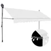 Image de vidaXL Auvent manuel rétractable avec LED 400 cm Crème