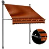 Image de vidaXL Auvent manuel rétractable avec LED 150 cm Orange et marron