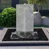 Image de Fontaine De Jardin Et Pompe Acier Inoxydable 76 Cm Triangulaire Vidaxl