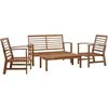 Image de vidaXL Salon de jardin 4 pcs Bois dacacia solide