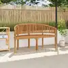 Image de Banc De Jardin En Forme De Banane 151 Cm Teck Solide Vidaxl