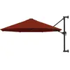 Image de Parasol Mural Avec Mât En Métal 300 Cm Terre Cuite Vidaxl