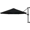 Image de Parasol Mural Avec Mât En Métal 300 Cm Noir Vidaxl