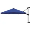 Image de Parasol Mural Avec Mât Métallique 300 Cm Bleu Vidaxl