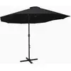 Image de Parasol D'extérieur Et Poteau En Aluminium 460x270 Cm Noir Vidaxl