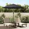 Image de Parasol D'extérieur Avec Mât En Aluminium 270 Cm Noir Vidaxl