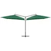 Image de Parasol Double Avec Mât En Acier 250 X 250 Cm Vert Vidaxl